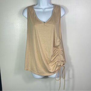 3/$20 Cute Plus Size Ruched Front Tie Tank Top